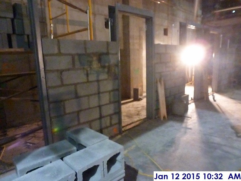 Laying out block at the 1st Floor Attorneys Room Facing East